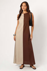 Lindi Maxi Dress - Brown/Beige - XL - Image 29