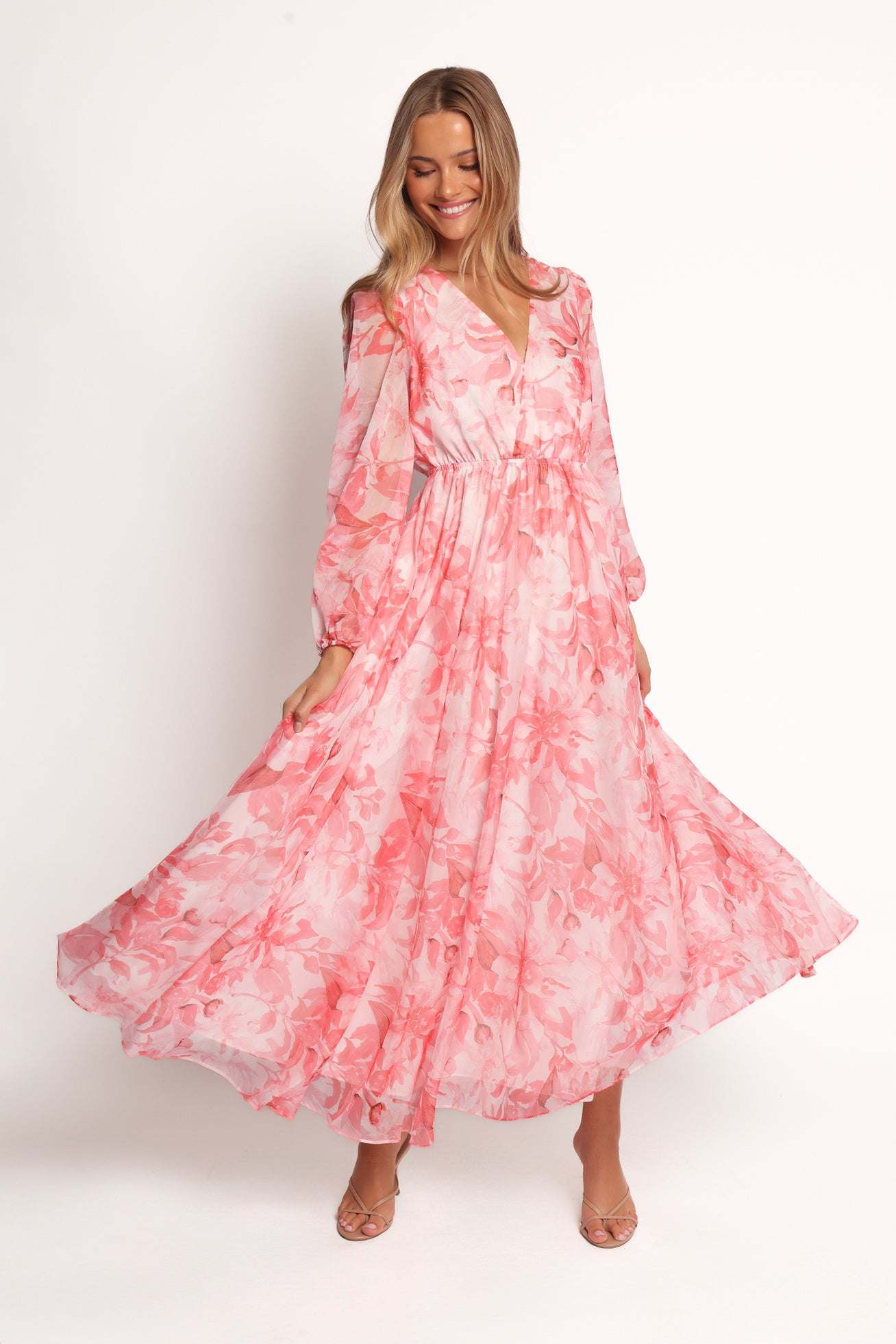 Anisa Maxi Dress - Pink Floral - XL - Image 30