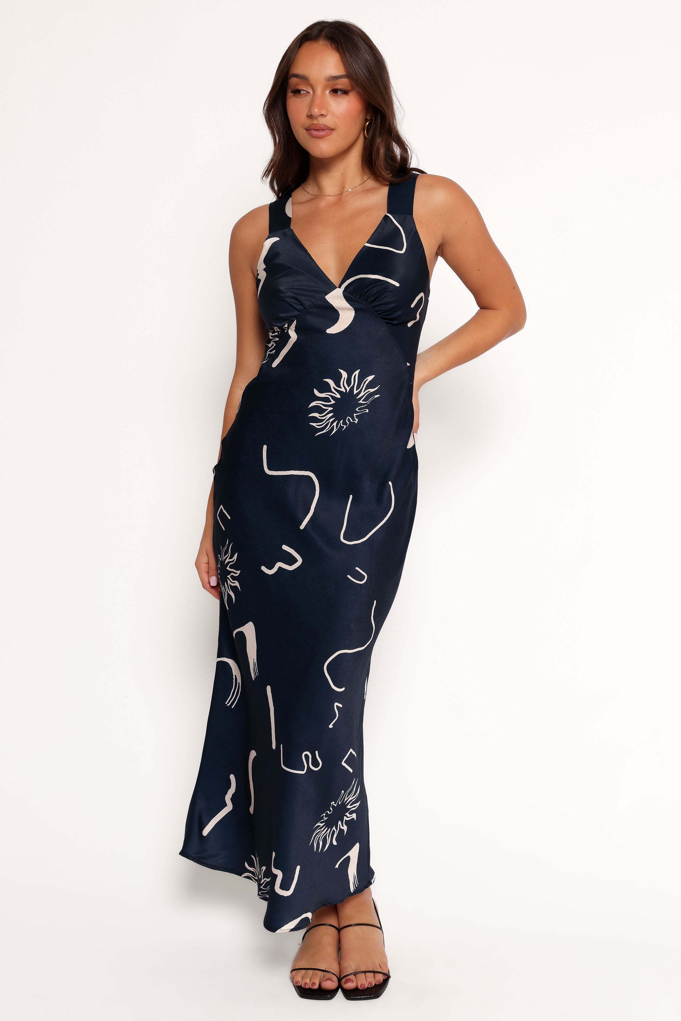 Ashlyn Midi Dress - Navy Print - XL - Image 34