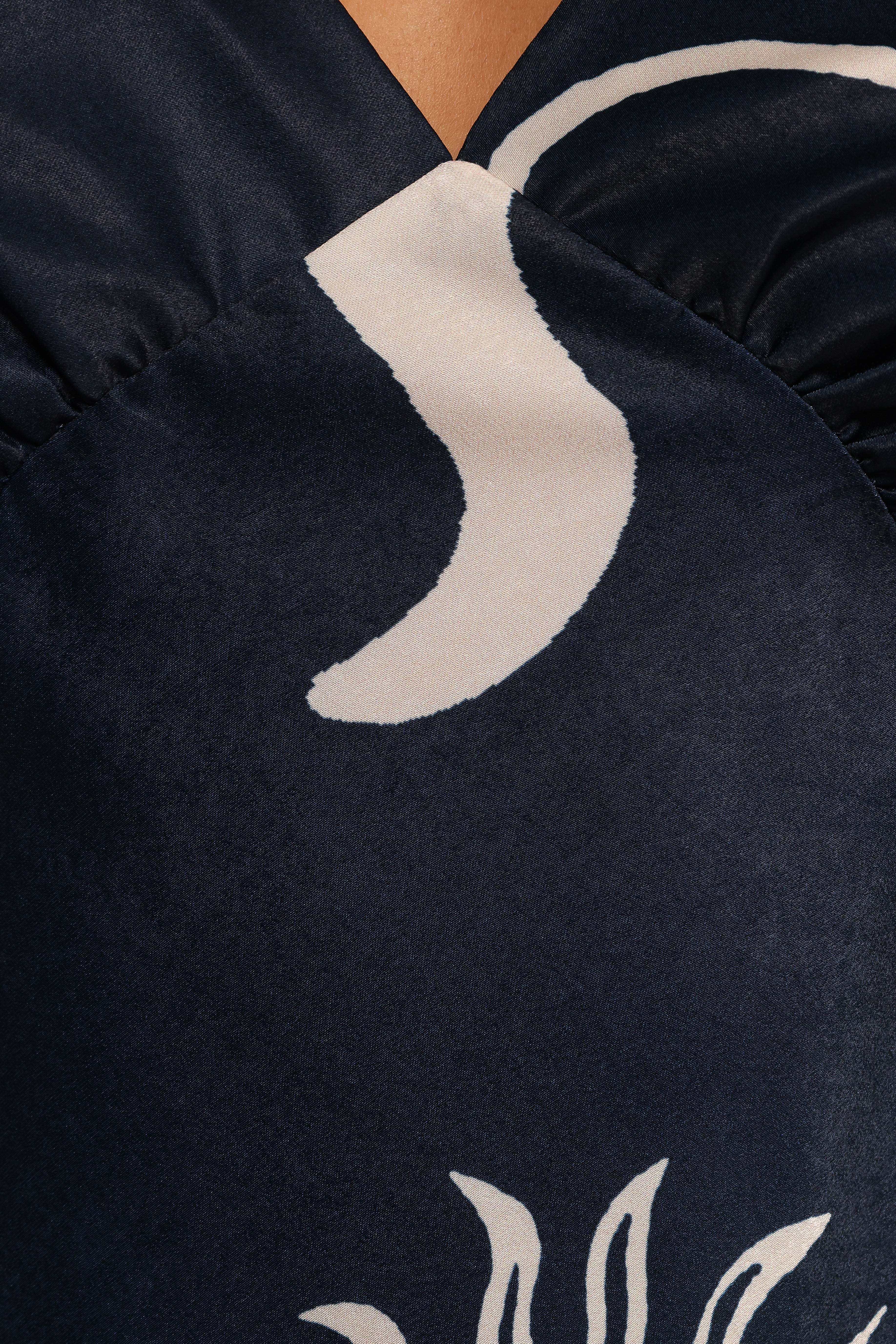 Ashlyn Midi Dress - Navy Print - XL - Image 35