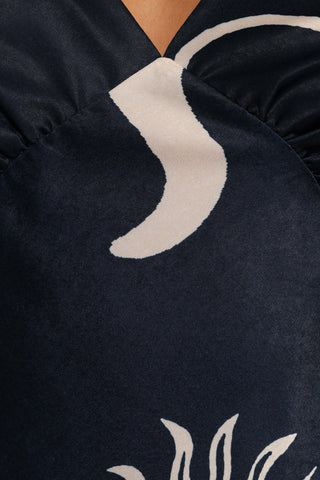 Ashlyn Midi Dress - Navy Print - XL - Image 35