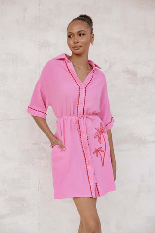 Fabiola Mini Dress - Pink - XL - Image 45