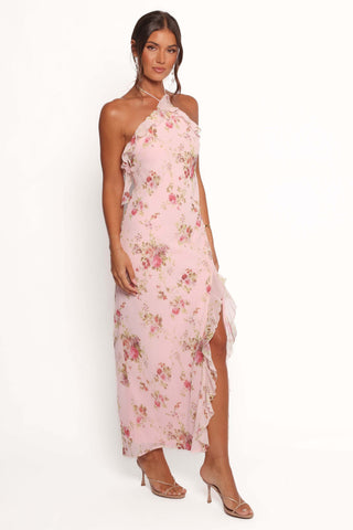 Patricia Maxi Dress - Pale Pink Floral - XL - Image 38