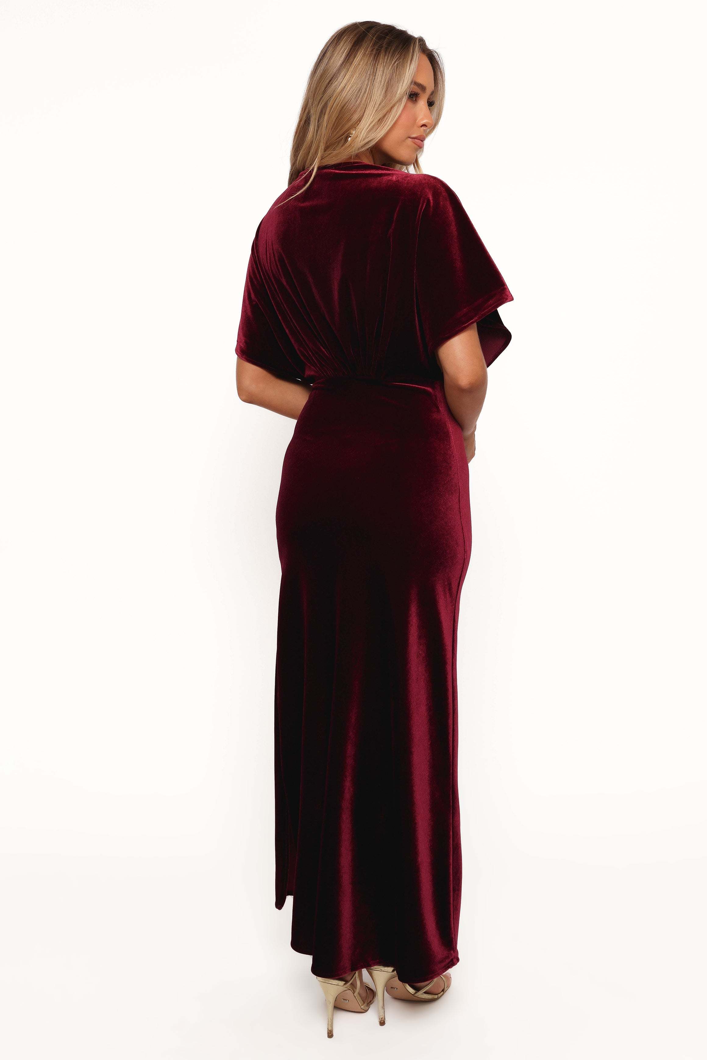 Ricki Velvet Maxi Dress - Wine - XL - Image 38
