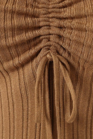 Irene Long Sleeve Midi Dress - Coffee - M/L - Image 27