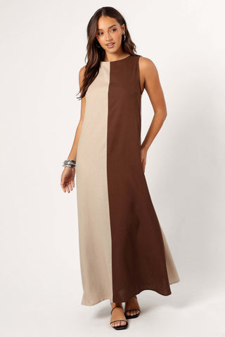 Lindi Maxi Dress - Brown/Beige - XL - Image 34