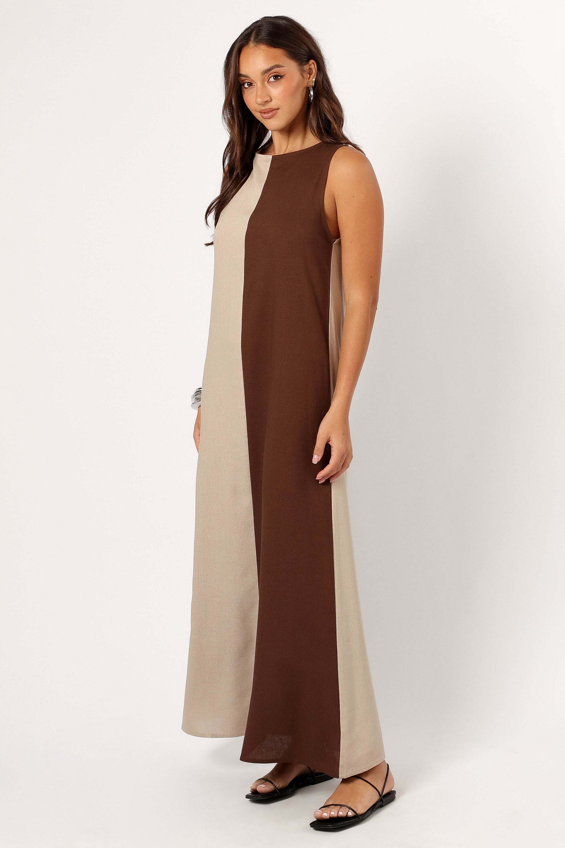 Lindi Maxi Dress - Brown/Beige - XL - Image 31