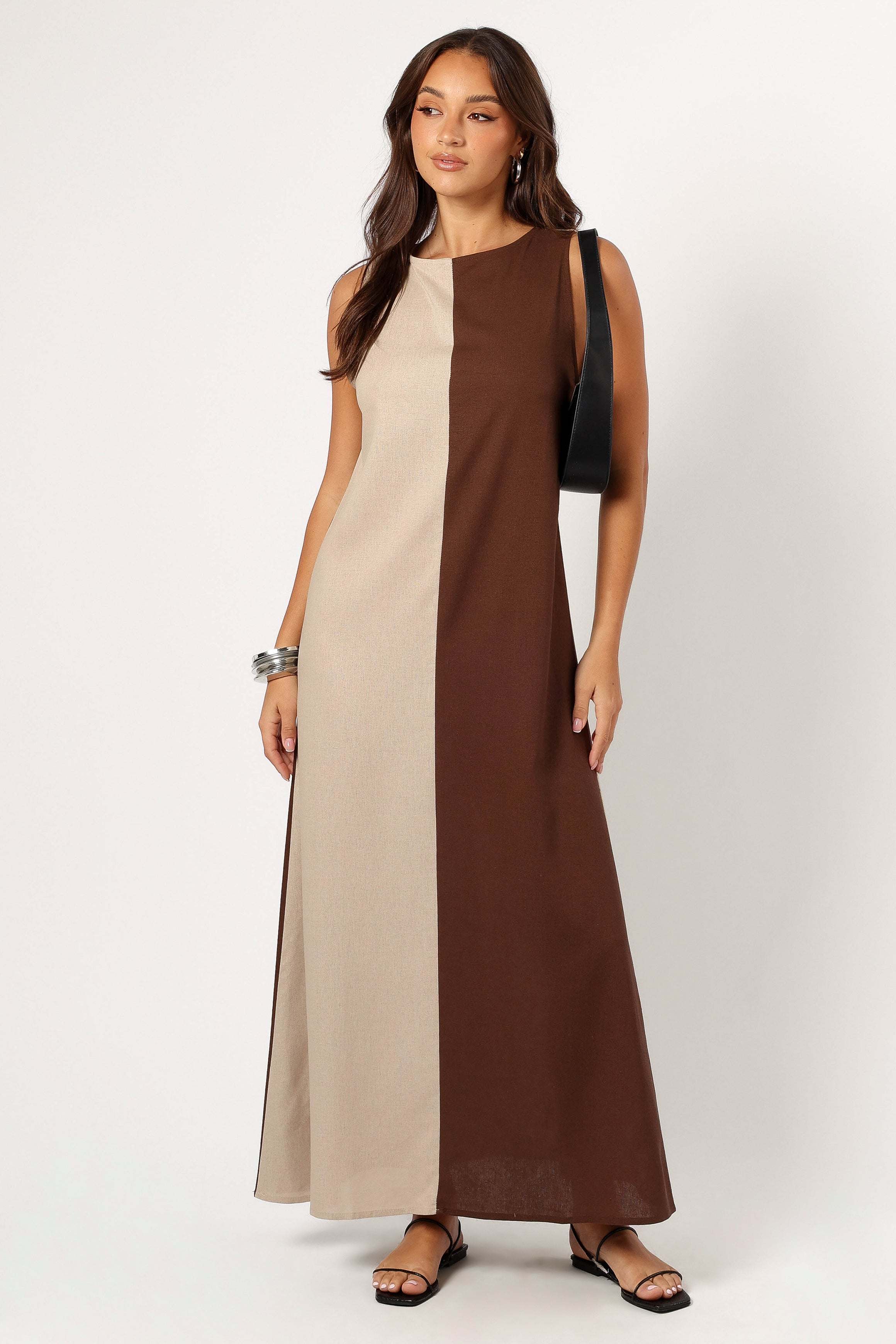 Lindi Maxi Dress - Brown/Beige - XL - Image 29