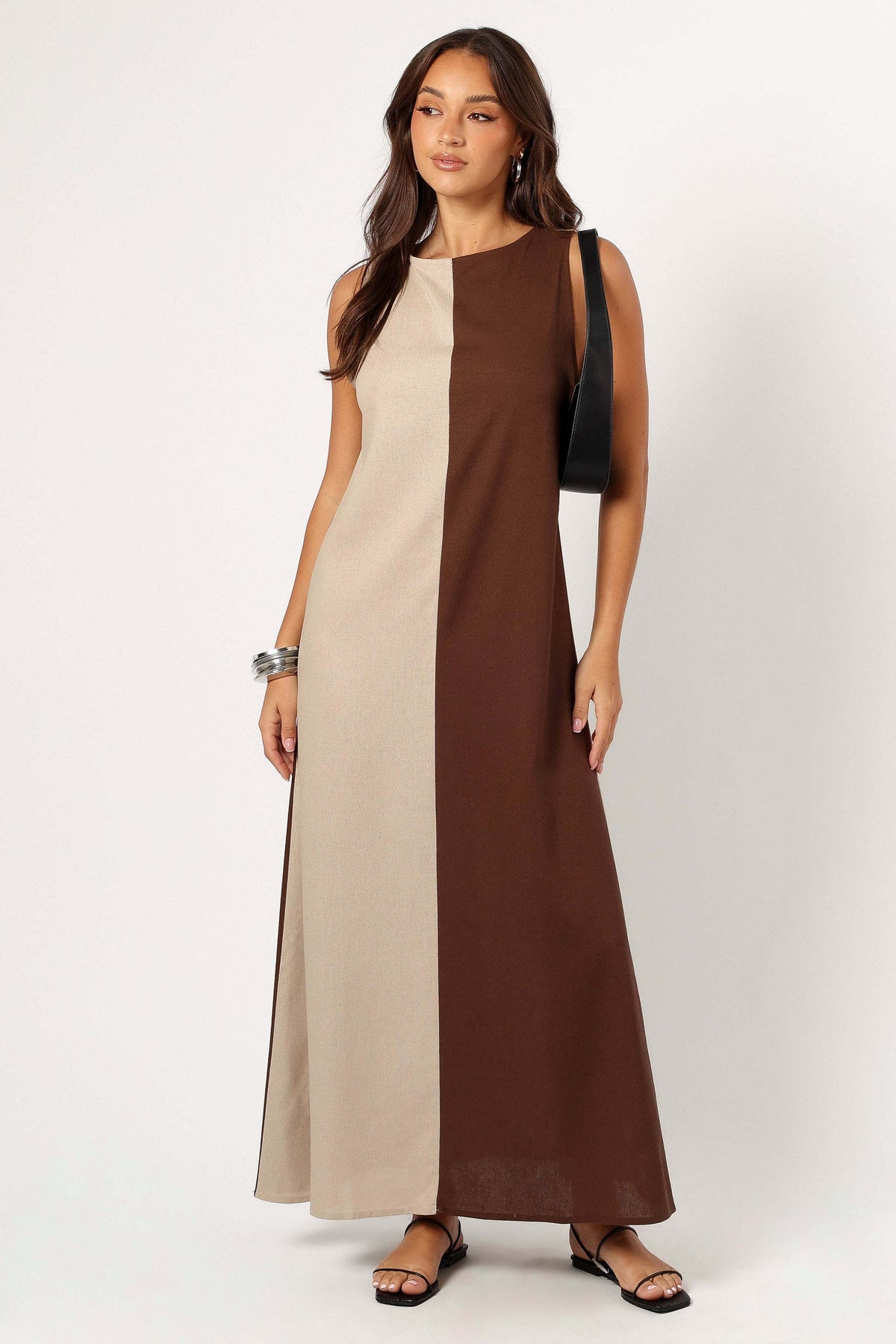 Lindi Maxi Dress - Brown/Beige - XL - Image 29