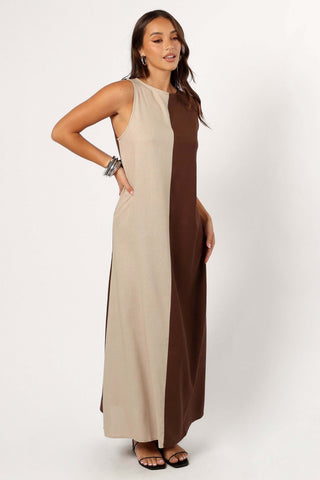 Lindi Maxi Dress - Brown/Beige - XL - Image 33