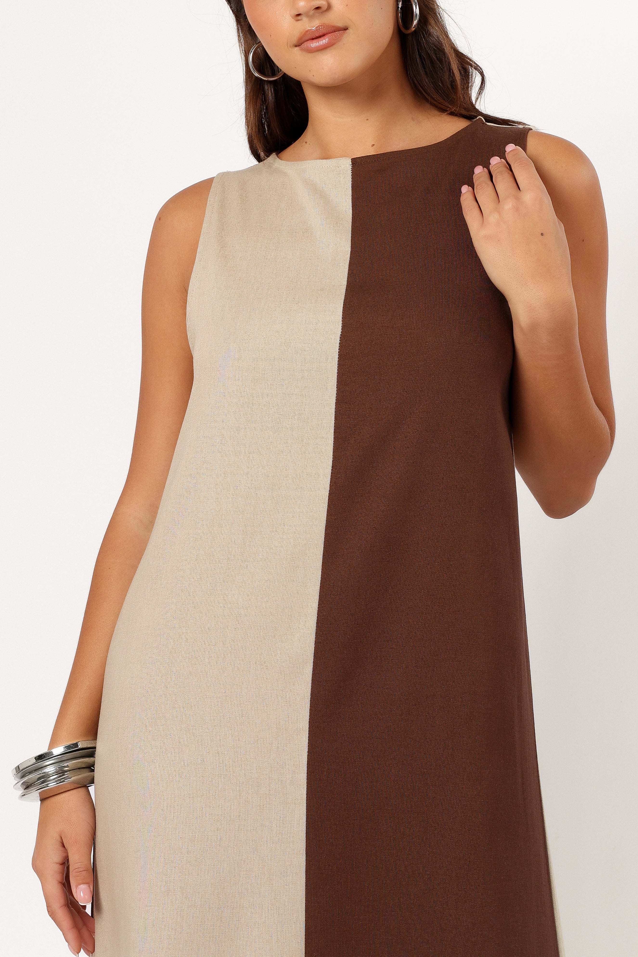 Lindi Maxi Dress - Brown/Beige - XL - Image 30