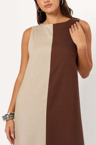 Lindi Maxi Dress - Brown/Beige - XL - Image 30