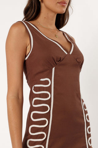 Alexa Mini Dress - Chocolate - XL - Image 38