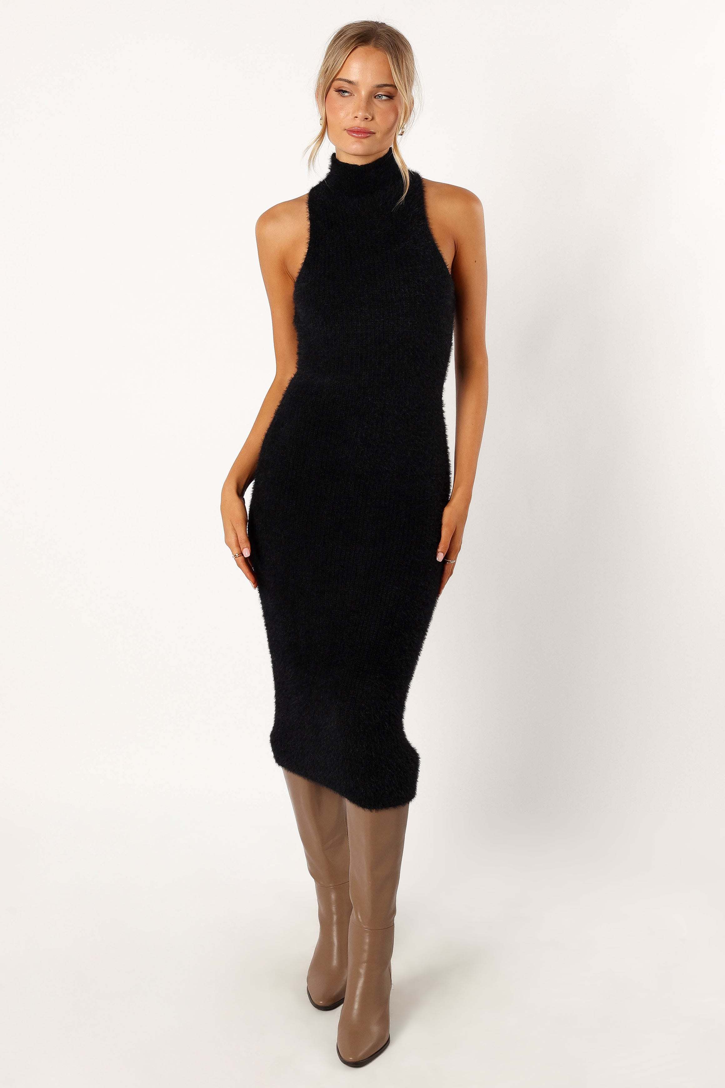 Sunni Turtleneck Midi Dress - Black - XL - Image 38